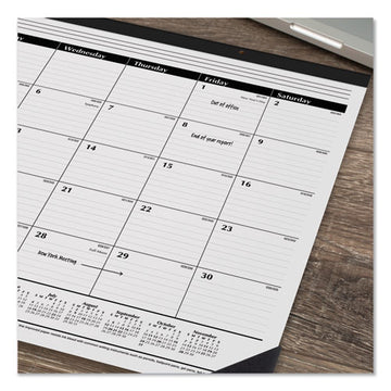 AT-A-GLANCE® Ruled Desk Pad, 24 X 19, White Sheets, Black Binding, Black Corners, 12-month (jan To Dec): 2022 freeshipping - TVN Wholesale